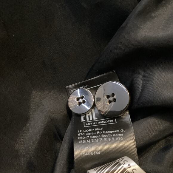 Ba&sh Tuck Noir Navy Black Marble Swirl Velvet One Button Blazer XS - Picture 11 of 12